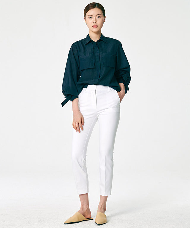 02 AMOIRE Leah Top - Navy