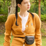 KANDINI Puff Knit Cardigan - Mustard