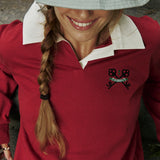 LE SONNET Key Logo Rugby Shirt - Burgundy