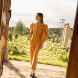 KANDINI Corduroy Jumpsuit - Mustard
