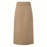 Handmade Belted Skirt - Beige