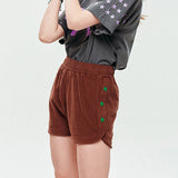 LE SONNET Button Shorts - Brown