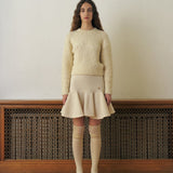 KUME STUDIO Alpaca Wool Blend Bouncle Sweater - Ivory