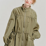 LE SONNET Romantic Windbreaker - Khaki