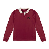 LE SONNET Key Logo Rugby Shirt - Burgundy