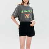 LE SONNET Button Shorts - Black
