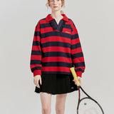 LE SONNET  Preppy Pullover - Red