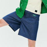LE SONNET Pocket Denim Shorts - Indigo