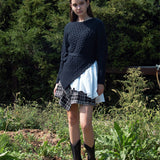 AMOIRE Kaila Skirt - Black Tartan