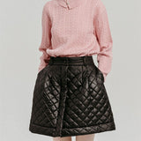 LE SONNET Winter Pocket Volume Skirt - Black