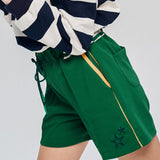 LE SONNET Retro mood Shorts - Green