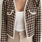N9 Zito Bell Check Jacket - Brown