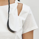 KUME STUDIO Twisted Detail Half-Sleeved T-shirt - White