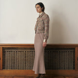 KUME STUDIO Soft Long Knitted Skirt - Light Pink