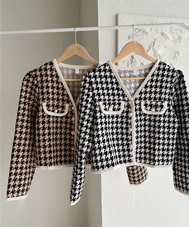 N9 Zito Bell Check Jacket - Brown