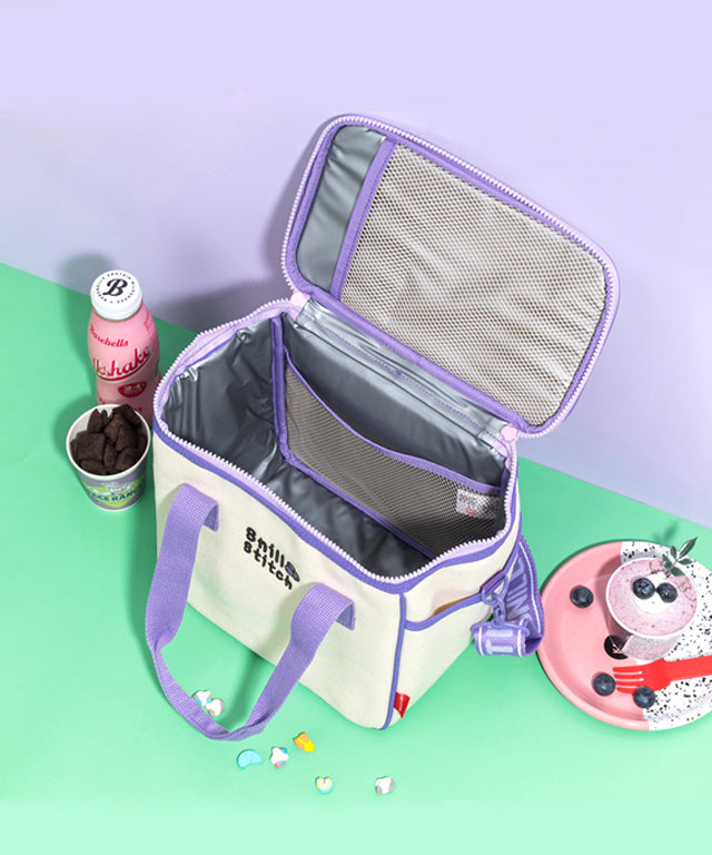 SNILLO STITCH Canvas Picnic Cooler Bag Blueberry - Purple