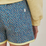 KUME STUDIO  Tropical Banded Shorts - Blue