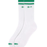 LE SONNET Key Logo Socks - Green / Red (2pack)