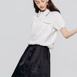 LE SONNET Air knit Polo - Cream