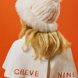 CREVE NINE: Babble Fur Beanie - Ivory