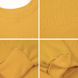 KANDINI Embossed-Logo SweatShirt - Mustard