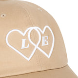 LE SONNET Two Hearts Logo Cap - White