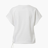 KUME STUDIO Women Cotton String Sleeveless Top - White
