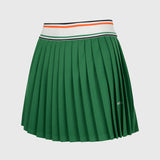 KANDINI  Elastic Band Pleats Skirt - Green