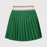 KANDINI  Elastic Band Pleats Skirt - Green