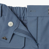 KUME STUDIO Front Pocket Banded Shorts - Blue