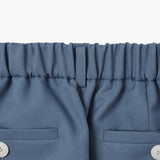 KUME STUDIO Front Pocket Banded Shorts - Blue
