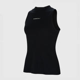KANDINI Half-neck Sleeveless T-shirts - Black