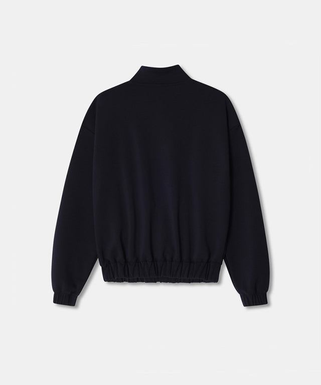 LALA SUNNYSIDE Half Zip Up Sweatshirt - Dark Navy