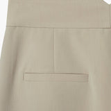 KUME STUDIO High-Rise Belt Detail Trousers - Light Beige