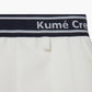KUME STUDIO Logo Pleated Skirt With Elastice Band - Ivory