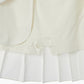 KUME STUDIO Logo Pleated Skirt With Elastice Band - Ivory