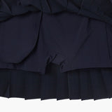 KUME STUDIO Logo Pleated Skirt With Elastice Band - Navy