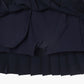 KUME STUDIO Logo Pleated Skirt With Elastice Band - Navy