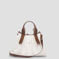 Lucky Pleats Canvas Tote S - Ivory Dark Brick
