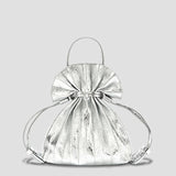 Lucky Pleats Crossbag - Cracked Silver