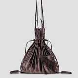 Lucky Pleats Shopper Cracked - Choco Brown