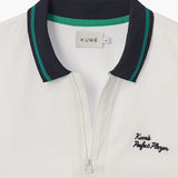 KUME STUDIO (MEN) Half Zip-Up Polo Shirt - White