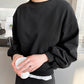 N9 Sweatshirt Top+ Skirt - Black