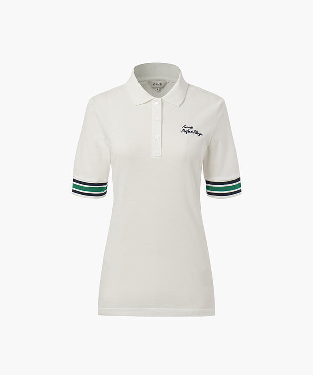 KUME STUDIO Women Perfect Player Polo Shirt - Ivory