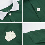 KANDINI Polo Shirts with Balloon Puff sleeves - Green