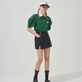 KANDINI Polo Shirts with Balloon Puff sleeves - Green