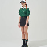 KANDINI Polo Shirts with Balloon Puff sleeves - Green