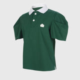 KANDINI Polo Shirts with Balloon Puff sleeves - Green