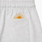 KUME STUDIO Sun Embroidered Sweatshorts Light Grey