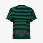 KUME STUDIO Unisex Slow Life Striped T-Shirt - Green
